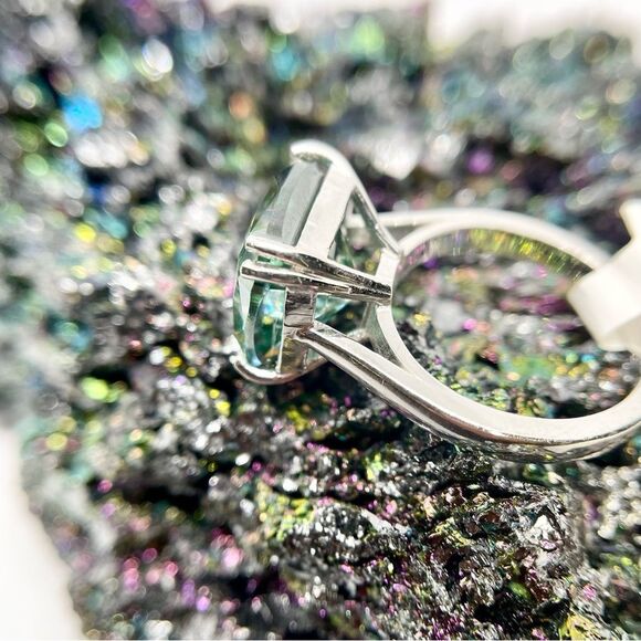 14 Carat Cushion Cut Moissanite Ring Huge Cocktail Statement Wedding Ring - Picture 11 of 11